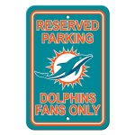 Miami Dolphins Reserved Parking Sign