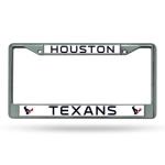 Houston Texans Chrome License Plate Frame