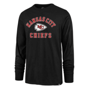KANSAS CITY CHIEFS JET BLACK VARSITY ARCH SUPER RIVAL LS