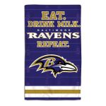 Baltimore Ravens NFL Burp Cloth 10" X 17"