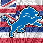 Detroit Lions Tribal Hawaiian Flag