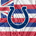 Indianapolis Colts Tribal Hawaiian Flag