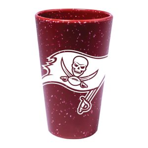 Tampa Bay Buccaneers Red Speckle 16oz Silicone Pint