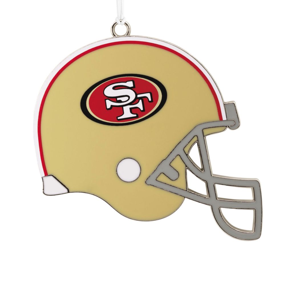 San Francisco 49ers Football Metal Helmet Ornament