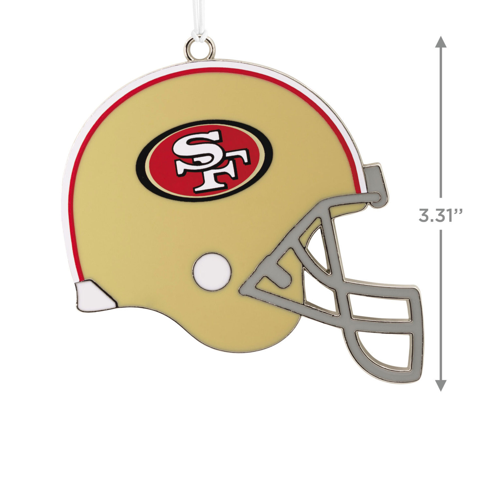 San Francisco 49ers Football Metal Helmet Ornament