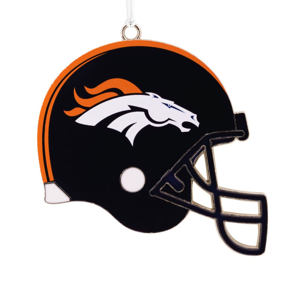 Denver Broncos Football Metal Helmet Ornament