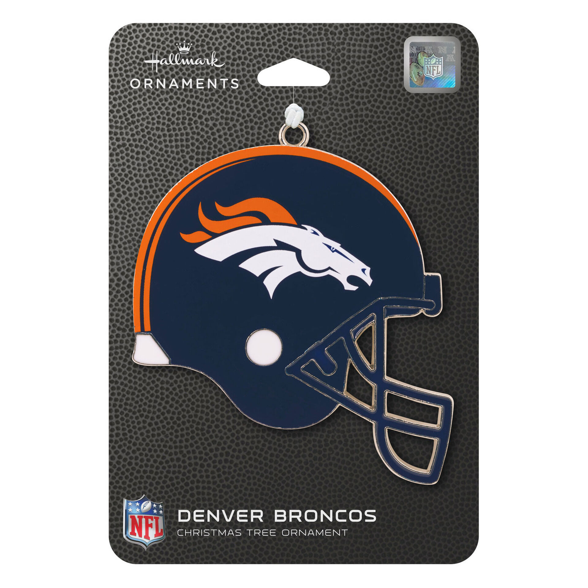 Denver Broncos Football Metal Helmet Ornament