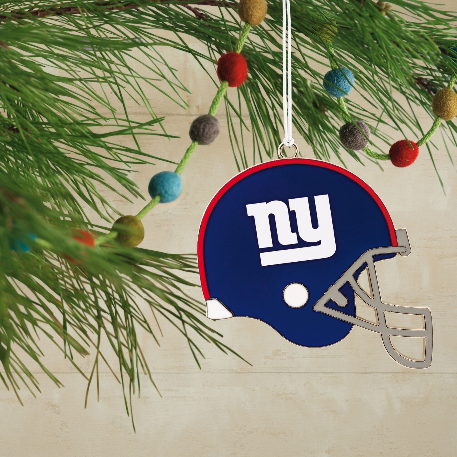 New York Giants Football Metal Helmet Ornament