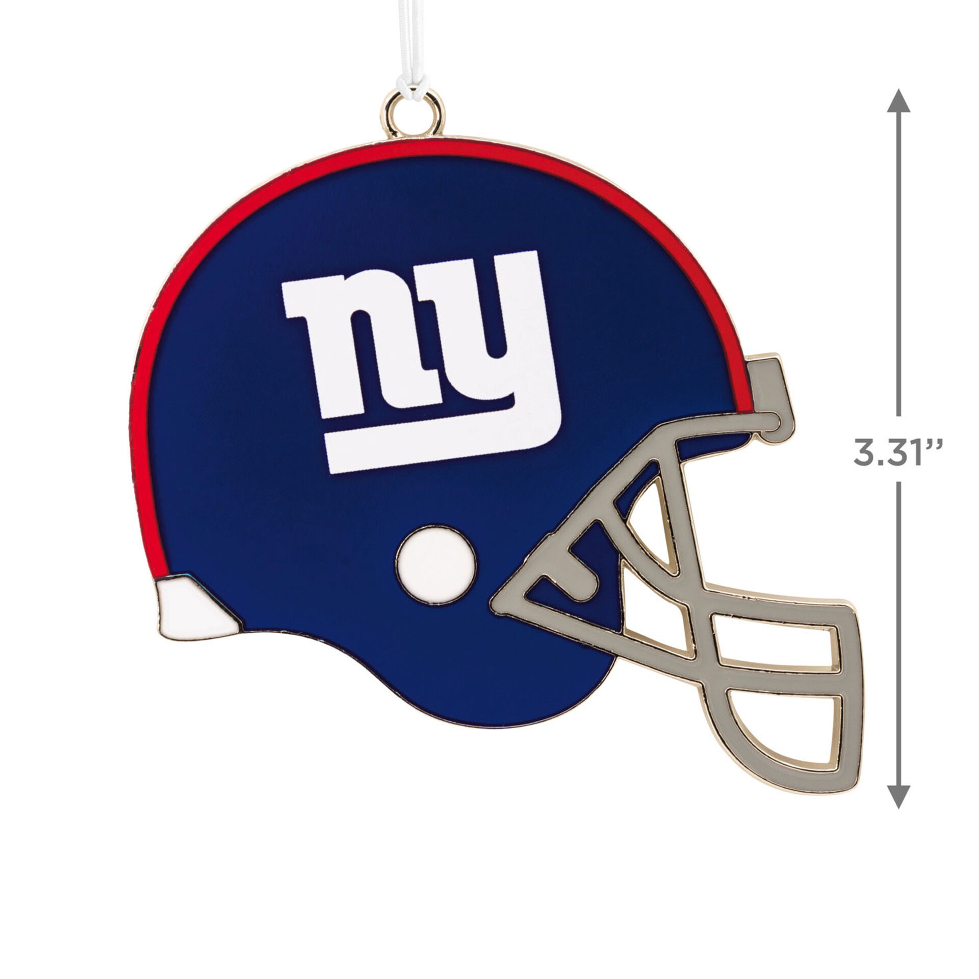 New York Giants Football Metal Helmet Ornament