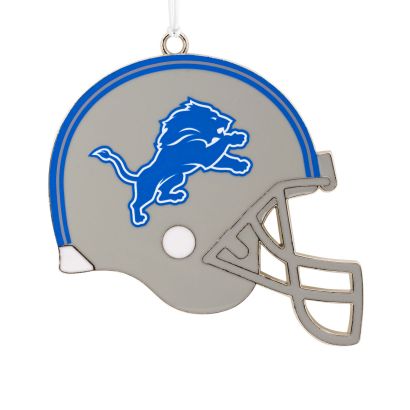 Detroit Lions Football Metal Helmet Ornament