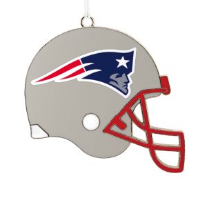 New England Patriots Football Metal Helmet Ornament