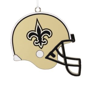 New Orleans Saints Football Metal Helmet Ornament