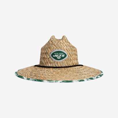 New York Jets Floral Straw Hat