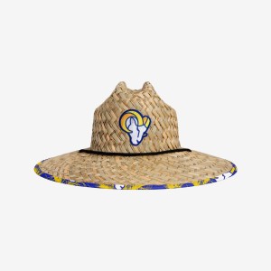 Los Angeles Rams Floral Straw Hat
