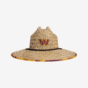 Washington Commanders Floral Straw Hat