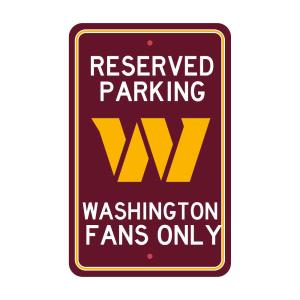 Washington Commanders Reserved Parking Sign