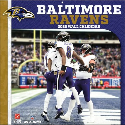 NFL Baltimore Ravens 2026 Wall Calendar