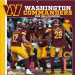 NFL Washington Commanders Football Team 2026 Wall Calendar