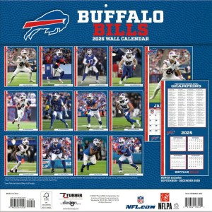 NFL Buffalo Bills 2026 Wall Calendar