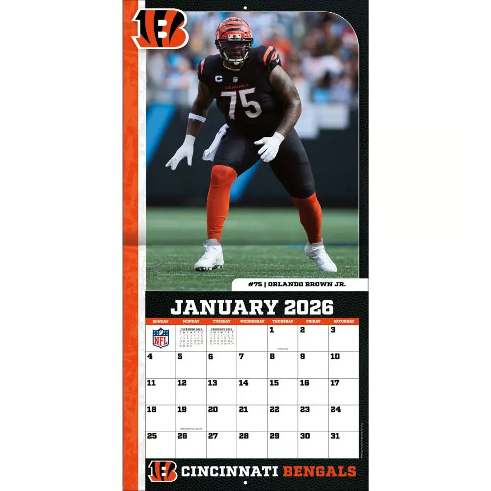 NFL Cincinnati Bengals 2026 Wall Calendar