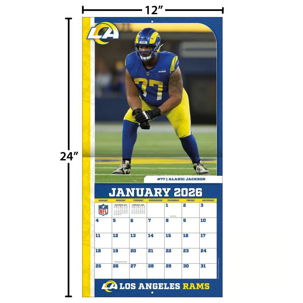NFL Los Angeles Rams 2026 Wall Calendar