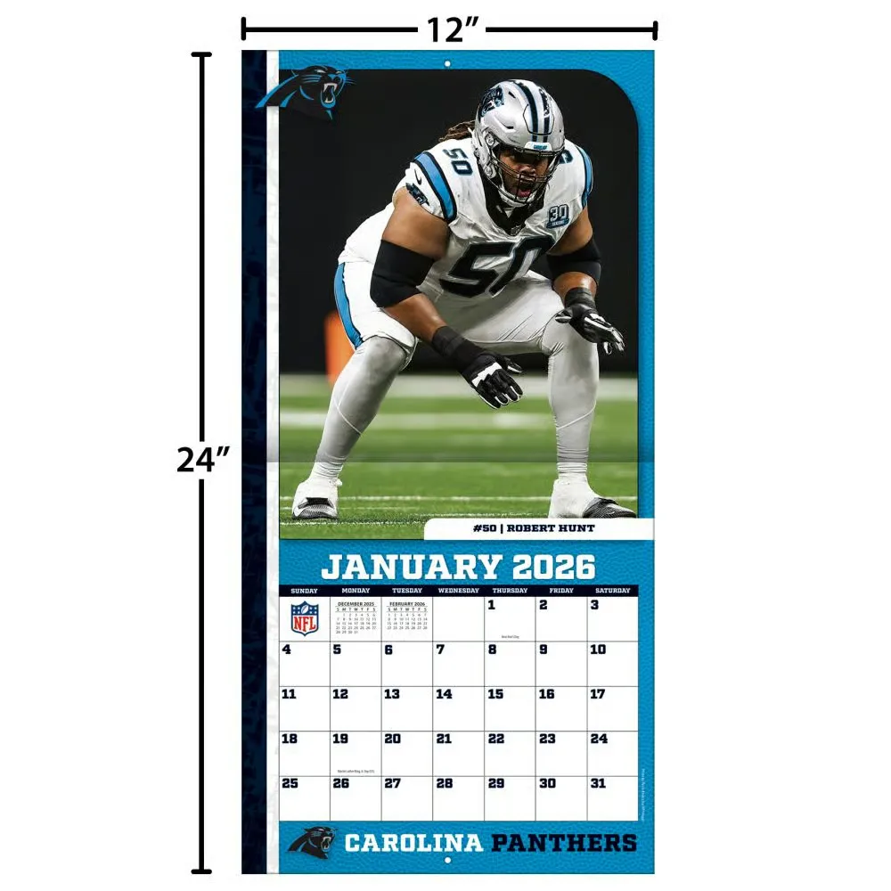 NFL Carolina Panthers 2026 Wall Calendar